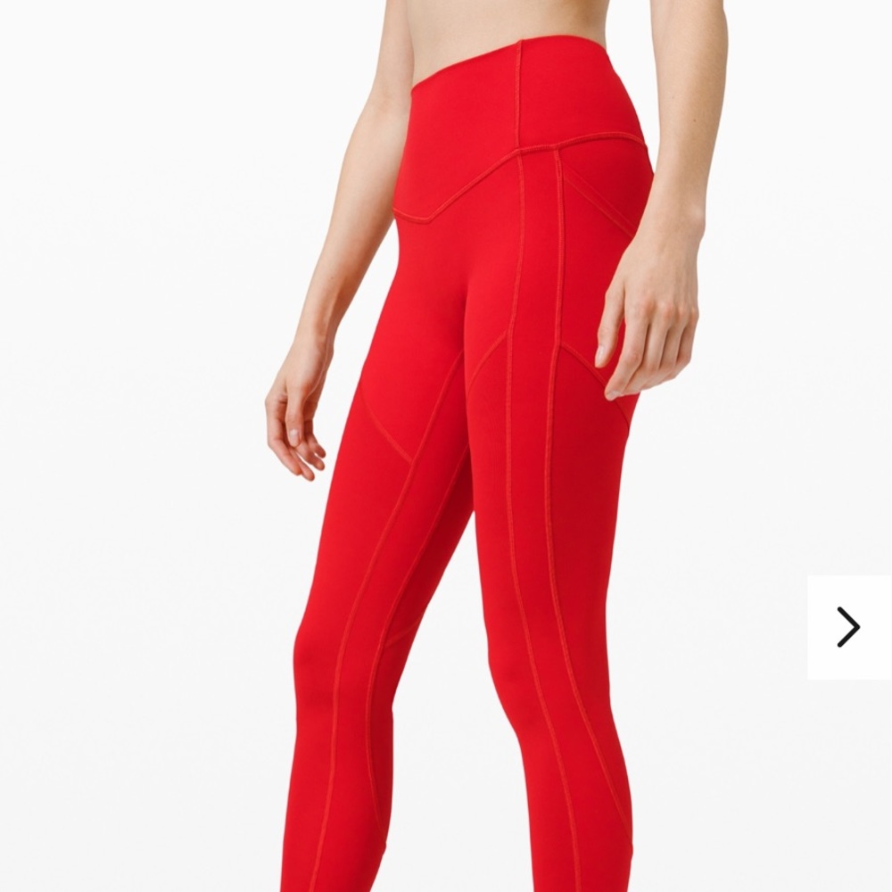 Lululemon All The Right Places 23” Red Sz 8